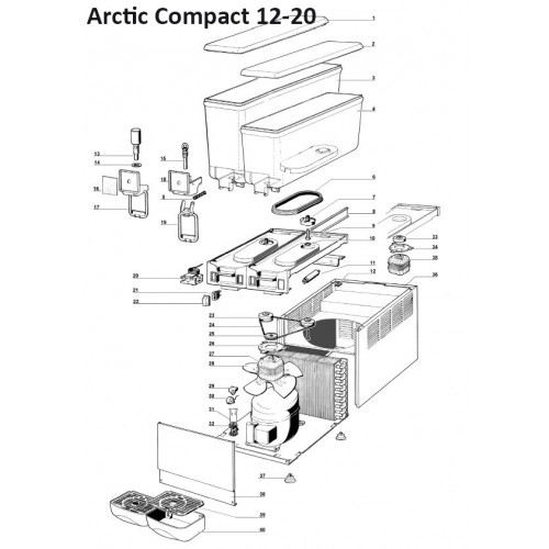 Pump idler gear UGOLINI, Arctic Compact 5-8-12-20 - 3 wings
