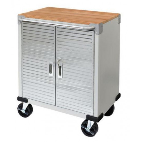 Gastro-Rollwagen mit Holzplatte, ideal für Slush Eis Maschinen (Bausatz zum Selbstaufbau)