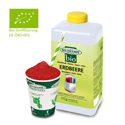 SLUSHYBOY® BIO Erdbeere - 1 Liter Flasche