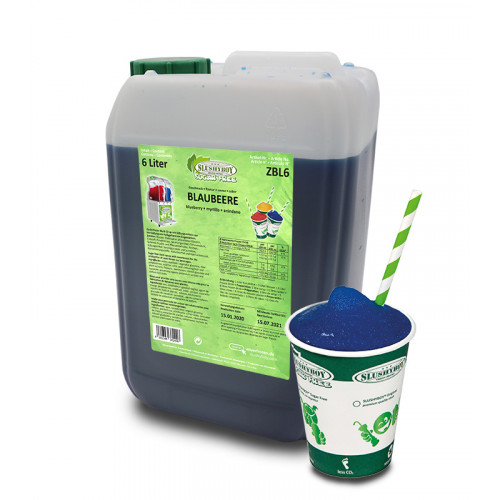 Slush Syrup Blueberry, sugar free - 6 liter canister