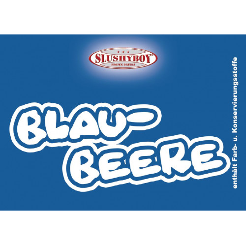 Flavour Sticker blueberry (German), Waterproof, reusable, 105 x 75 mm