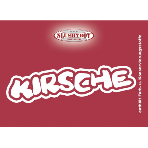 Flavour Sticker cherry (German), Waterproof, reusable, 105 x 75 mm