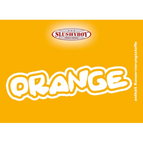 Sortenaufkleber Orange