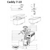 Ausgabehebel UGOLINI, rot - Caddy 5-7-10 und HT 11-20 für Metall-Ausgabe-Kolben