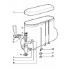 Tap handle UGOLINI/BRAS, red-black - 15 Liter