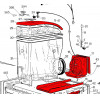Bowl cover lid grating SPM, red - 12 Liter