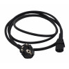 Power cord SPM, black - incl. plug - Nina