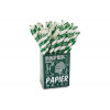 Papier-Löffelhalme, grün/weiß, 100 Stück/Beutel, 60 Beutel/Karton